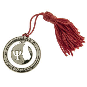 Bomboniera  Ciondolo Laurea con nappina rossa in Psicologia Zama