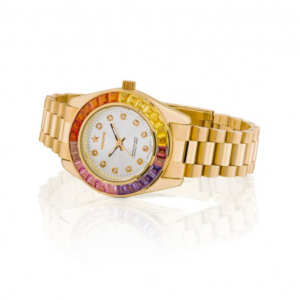 Orologio hoops monte carlo gold bianco rainbow 2644L-G01