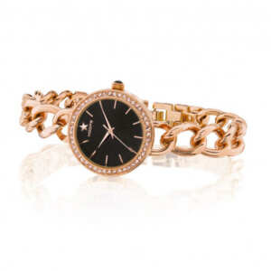 Orologio da donna Hoops freedom rose gold nero 2645L-RG01