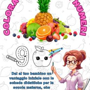 Schede didattiche per bambini stampabili sui numeri e da colorare - Prodotto Scaricabile
