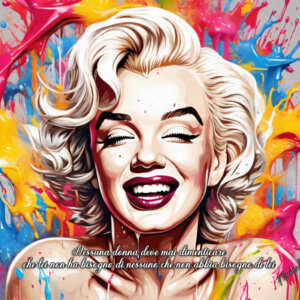Marilyn Monroe quadro stampa su tela con telaio per camera da letto soggiorno uffici 100x75 cm