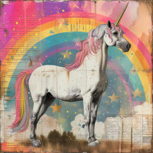 Unicorno stampa su tela stile pop art 7