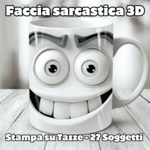 Stampa su Tazza – Faccia Sarcastica | Tazza da Collezione con Effetto 3D