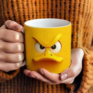 Tazza 3D con faccia d'anatra sarcastica dei cartoni animati - Per chi ama distinguersi!